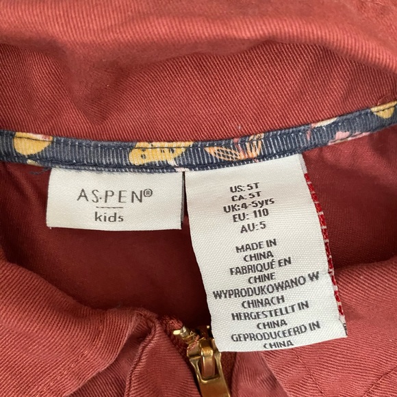 Aspen Kids Burnt Orange Zip Up Vest Dress Toddler Girls Size 5T Ruffled - Picture 6 of 8